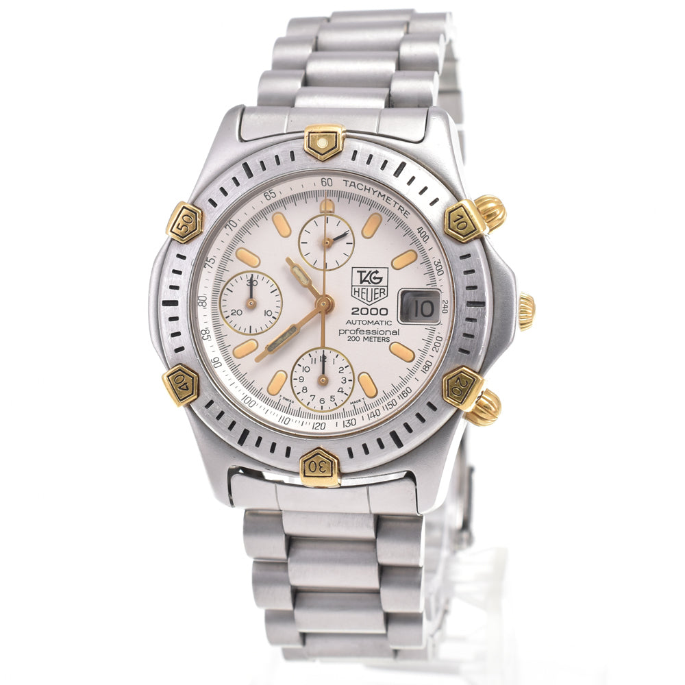 TAG HEUER 2000 Series Professional 165.806/1 Chronograph Silver Dial Automatic Men's
 Watch E#145897