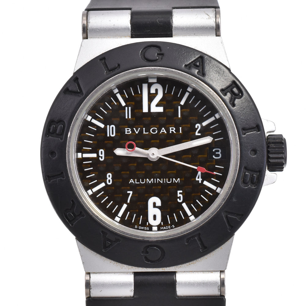 BVLGARI aluminum AL32TA Date black Dial Quartz Unisex
 Watch O#145906