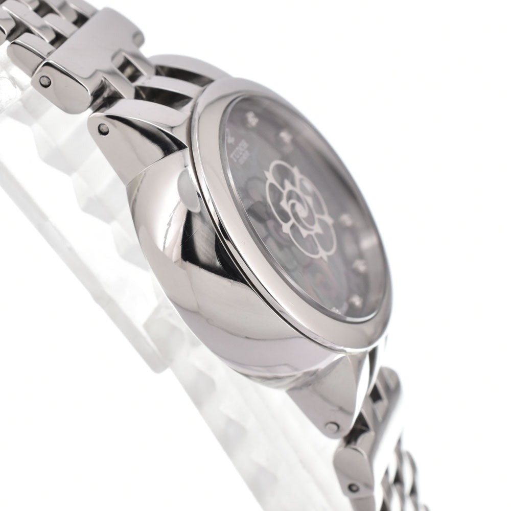 TUDOR claire de rose 35100 Date 10P diamond Black shell Dial Automatic Ladies
 Watch O#145919