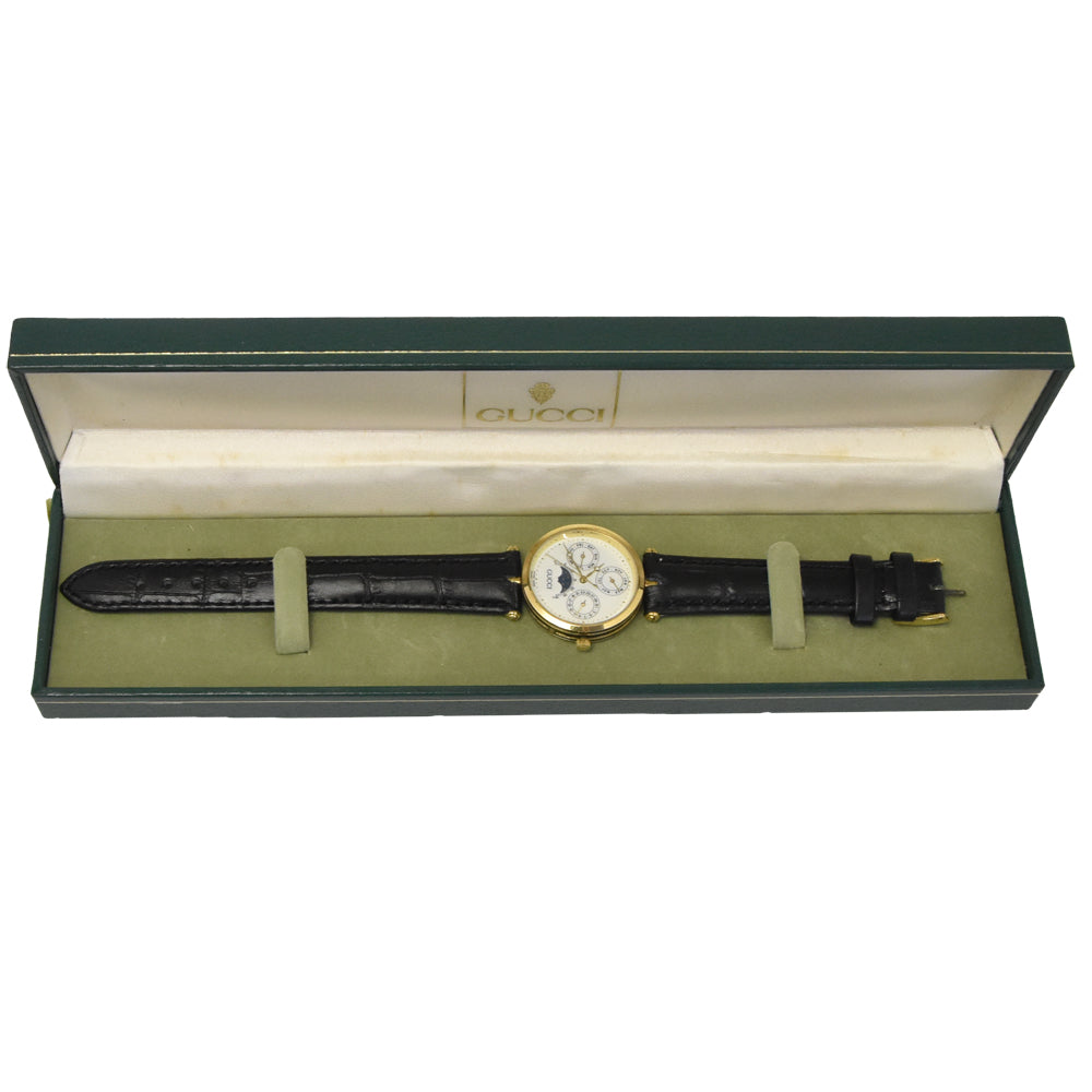 GUCCI Moon phase Triple calendar white Dial Quartz Unisex
 Watch P#145932