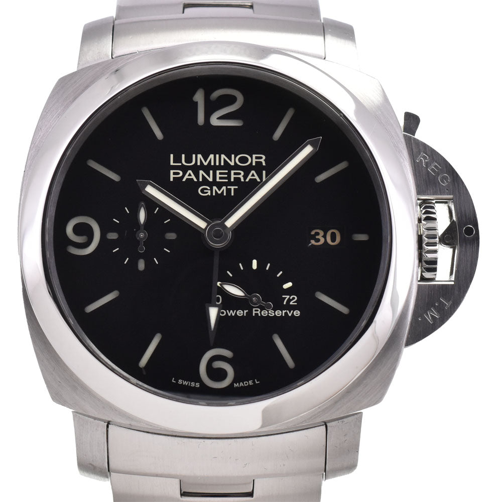with paper PANERAI Luminor 1950 PAM00347 GMT black Dial Automatic Men's
 Watch P#145956