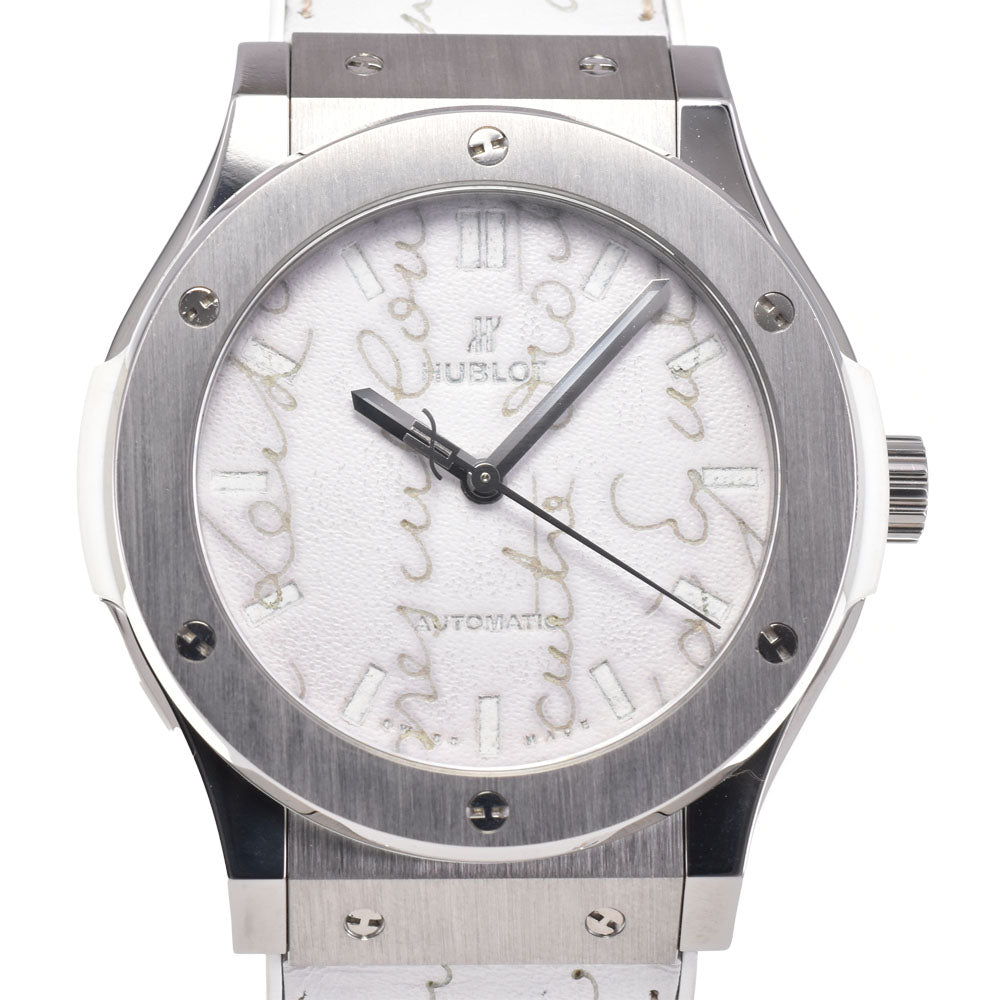 with paper HUBLOT Classic Fusion Berluti Scritto Flat Bianco 511.NE.050W.VR.JBER19 Berluti collaboration, limited to 100 pieces in Japan white Dial Automatic Men's
 Watch O#145991