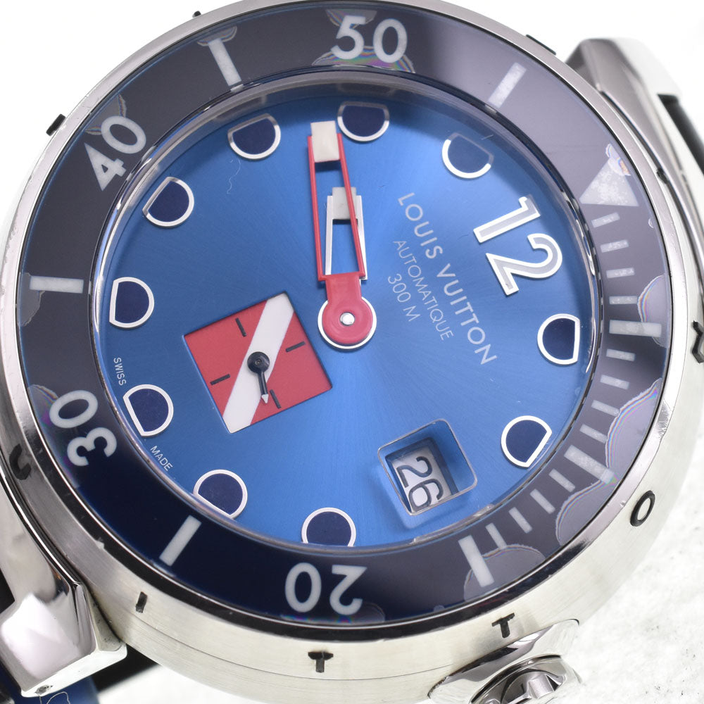 LOUIS VUITTON Tambour Diving Q103F blue Dial Automatic Men's
 Watch A#146021