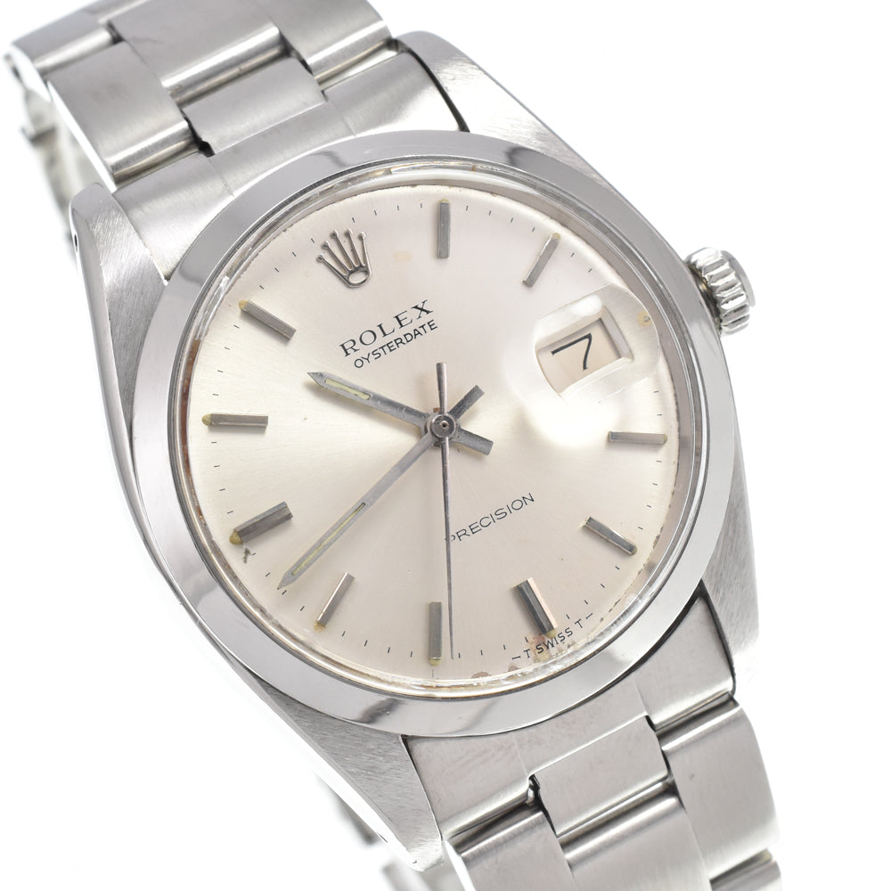 ROLEX Oyster Date Precision 6694 vintage Cal.1225 Silver Dial Hand Winding Men's
 Watch D#146033
