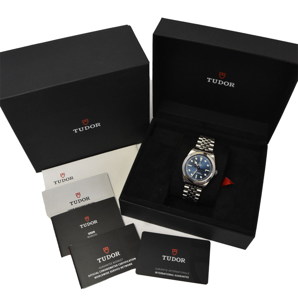 with paper TUDOR Black bay 79660 blue Dial Automatic Men's
 Watch R#146034