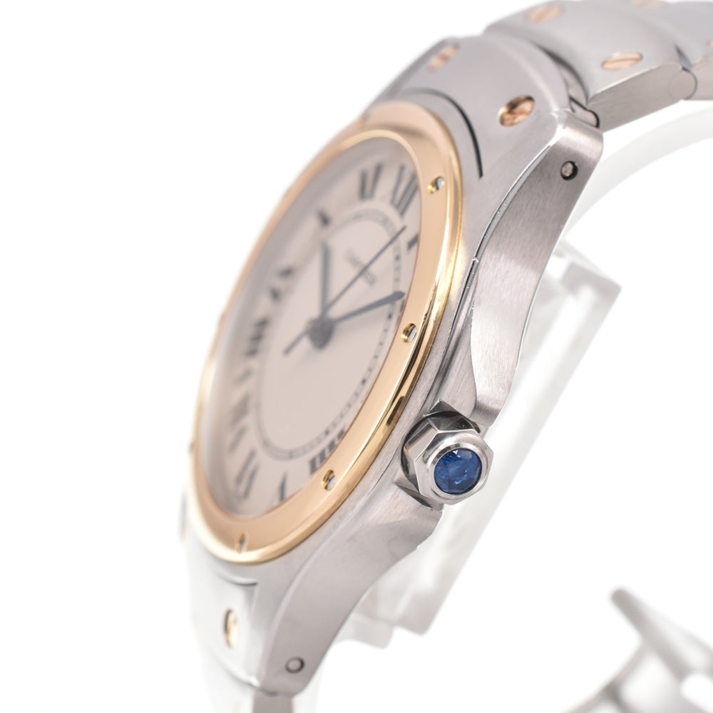 CARTIER Santo Cougar LM W20036R3 Stainless Steel/K18YG Ivory Dial Automatic Men's
 Watch C#146036