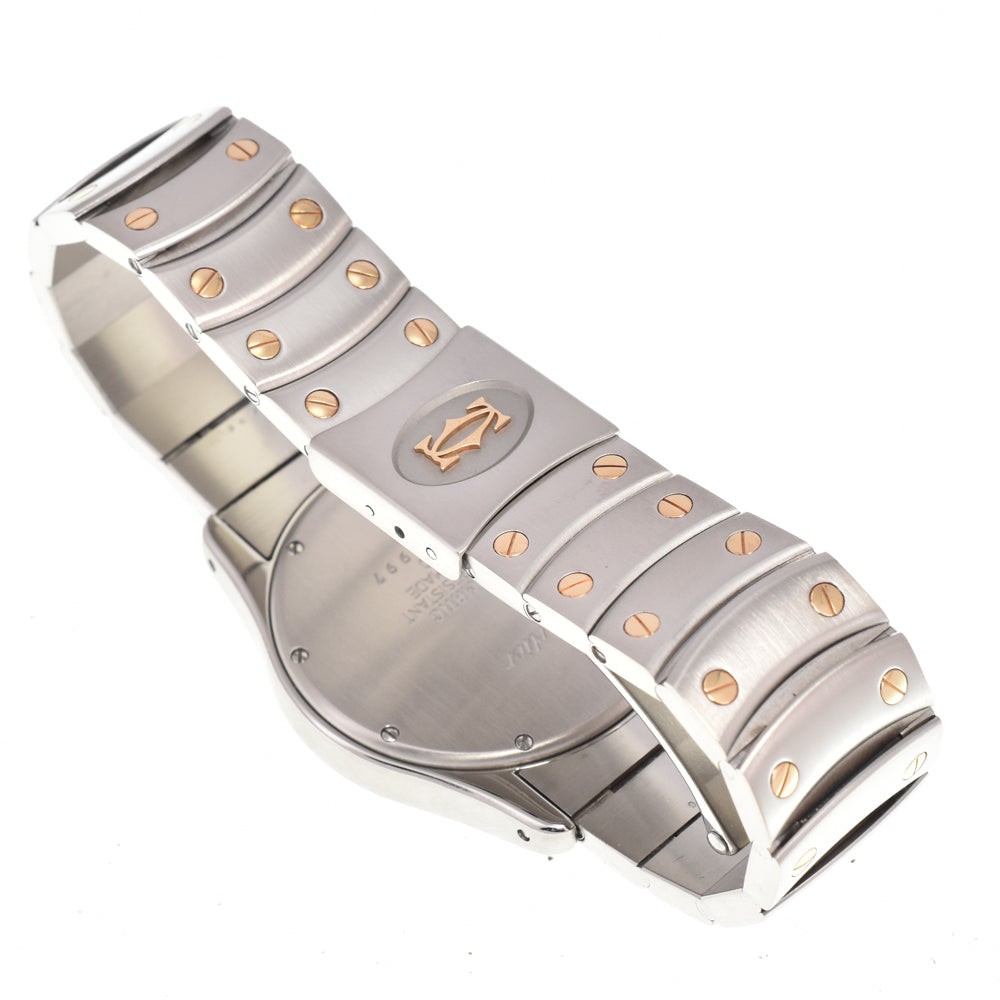 CARTIER Santo Cougar LM W20036R3 Stainless Steel/K18YG Ivory Dial Automatic Men's
 Watch C#146036