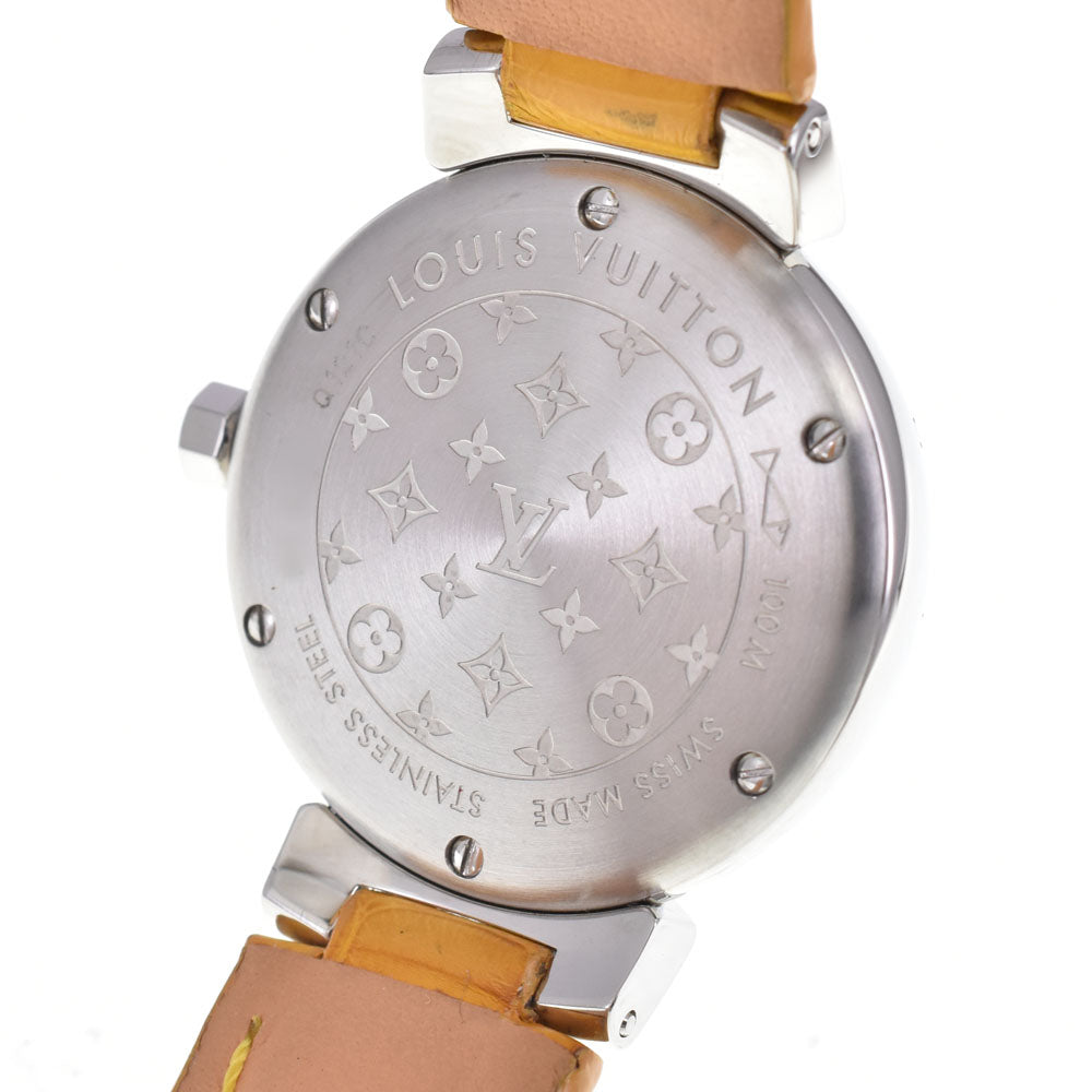 LOUIS VUITTON Tambour Q121C Date White shell Dial Quartz Ladies
 Watch Q#146039