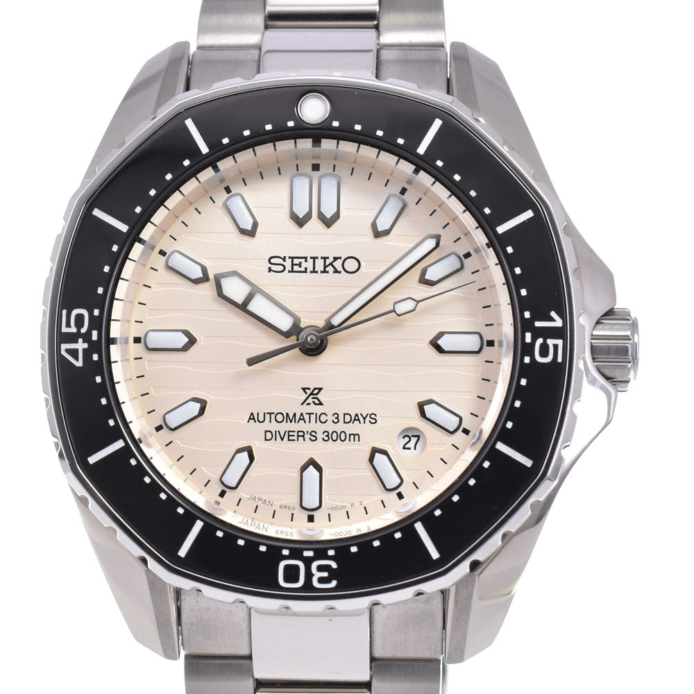 with paper SEIKO Prospex Diver Scuba 6R55-00J0/SBDC201 beige Dial Automatic Men's
 Watch Q#146048