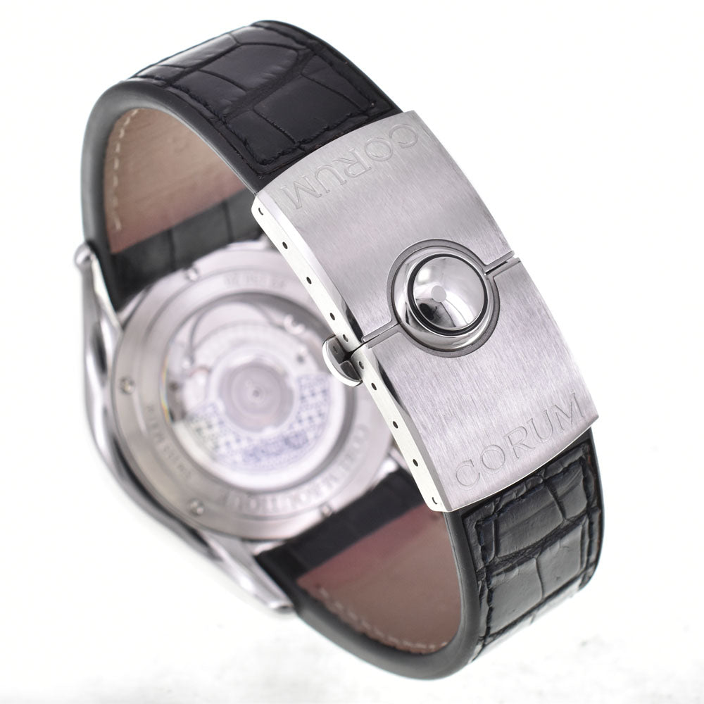 with paper CORUM bubble 82.150.20 see-through back black Dial Automatic Men's
 Watch Q#146055