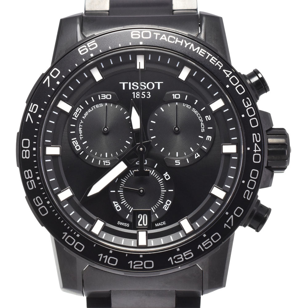 with paper TISSOT super sports chrono T125.617.33.051.00 black Dial Quartz Men's
 Watch Q#146071
