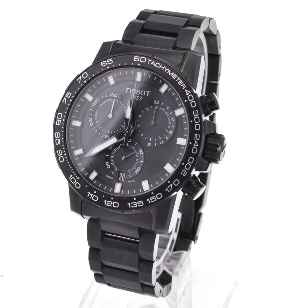 with paper TISSOT super sports chrono T125.617.33.051.00 black Dial Quartz Men's
 Watch Q#146071