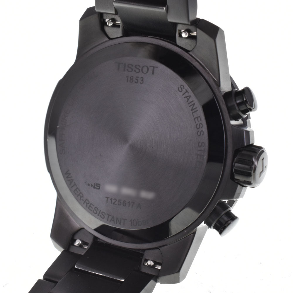 with paper TISSOT super sports chrono T125.617.33.051.00 black Dial Quartz Men's
 Watch Q#146071