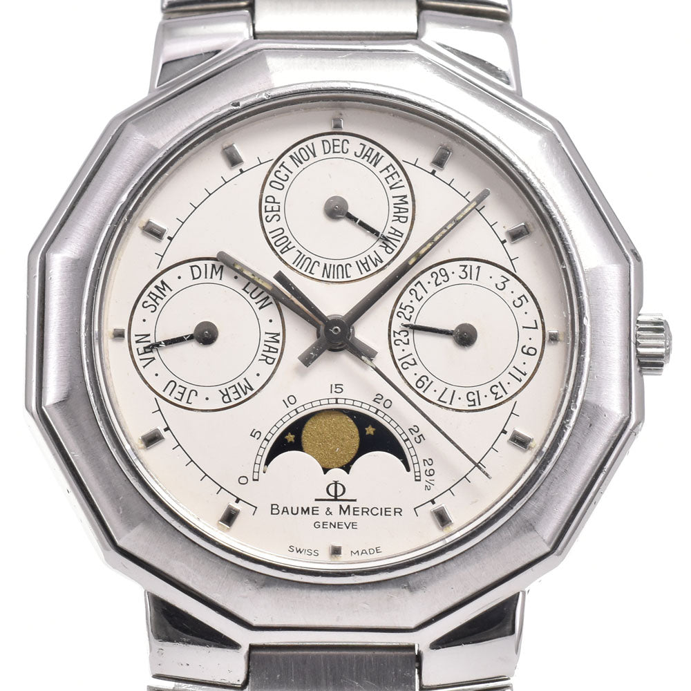 Baume & Mercier Riviera 6131.2 Triple calendar moon face white Dial Quartz Men's
 Watch G#146075