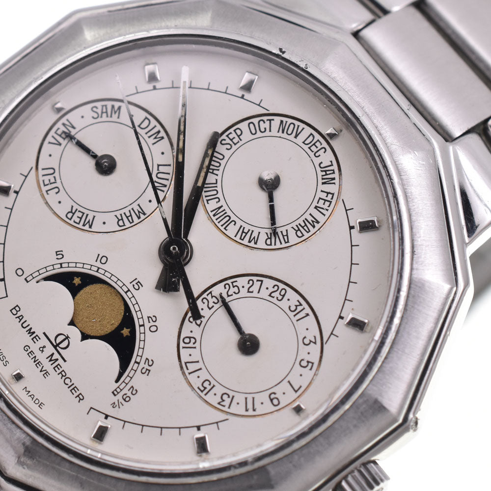 Baume & Mercier Riviera 6131.2 Triple calendar moon face white Dial Quartz Men's
 Watch G#146075