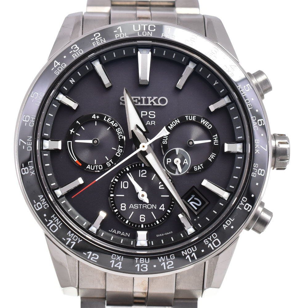 SEIKO Astron SBXC003/5X53-0AB0 Titanium / ceramic black Dial GPS Solar Men's
 Watch P#146076