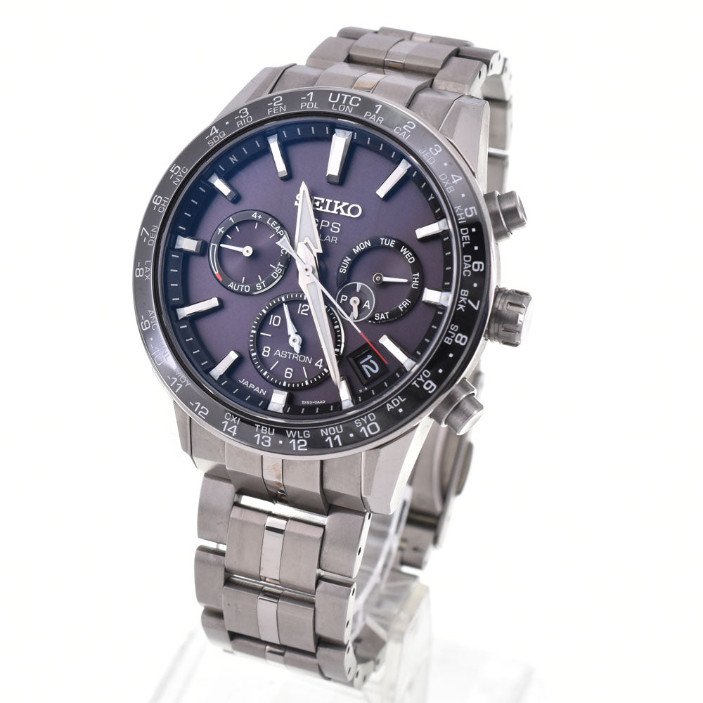 SEIKO Astron SBXC003/5X53-0AB0 Titanium / ceramic black Dial GPS Solar Men's
 Watch P#146076
