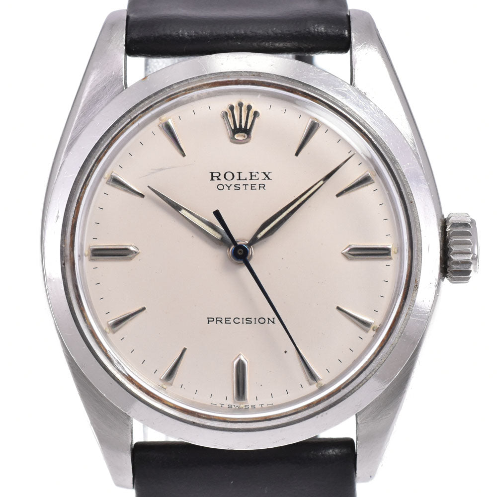 ROLEX Oyster Precision 6424 vintage Big Oyster Cal.1210 Silver Dial Hand Winding Men's
 Watch A#146086