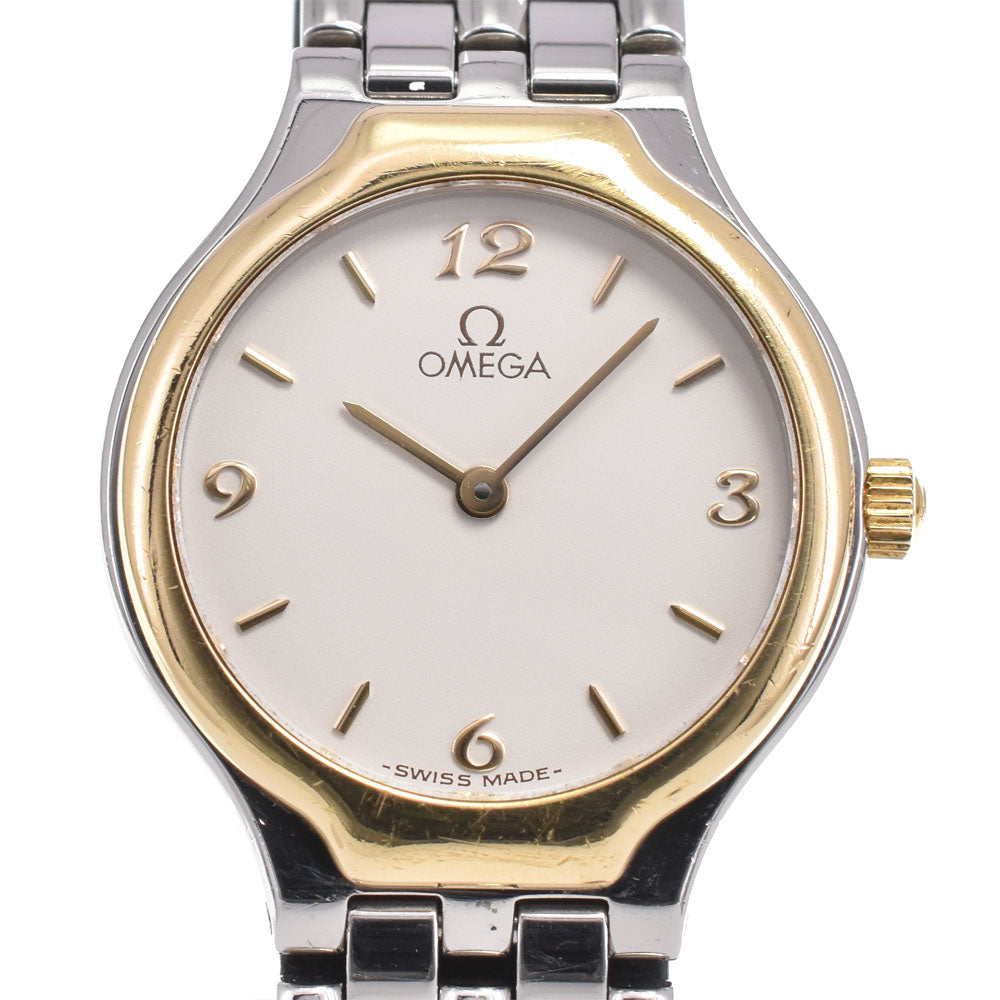 OMEGA De Ville symbol Stainless Steel/K18YG Silver Dial Quartz Ladies
 Watch H#146089