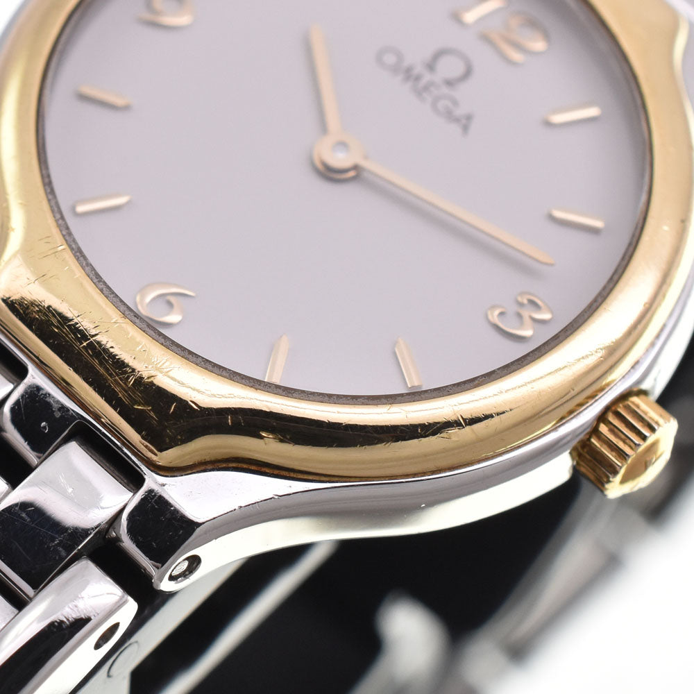 OMEGA De Ville symbol Stainless Steel/K18YG Silver Dial Quartz Ladies
 Watch H#146089