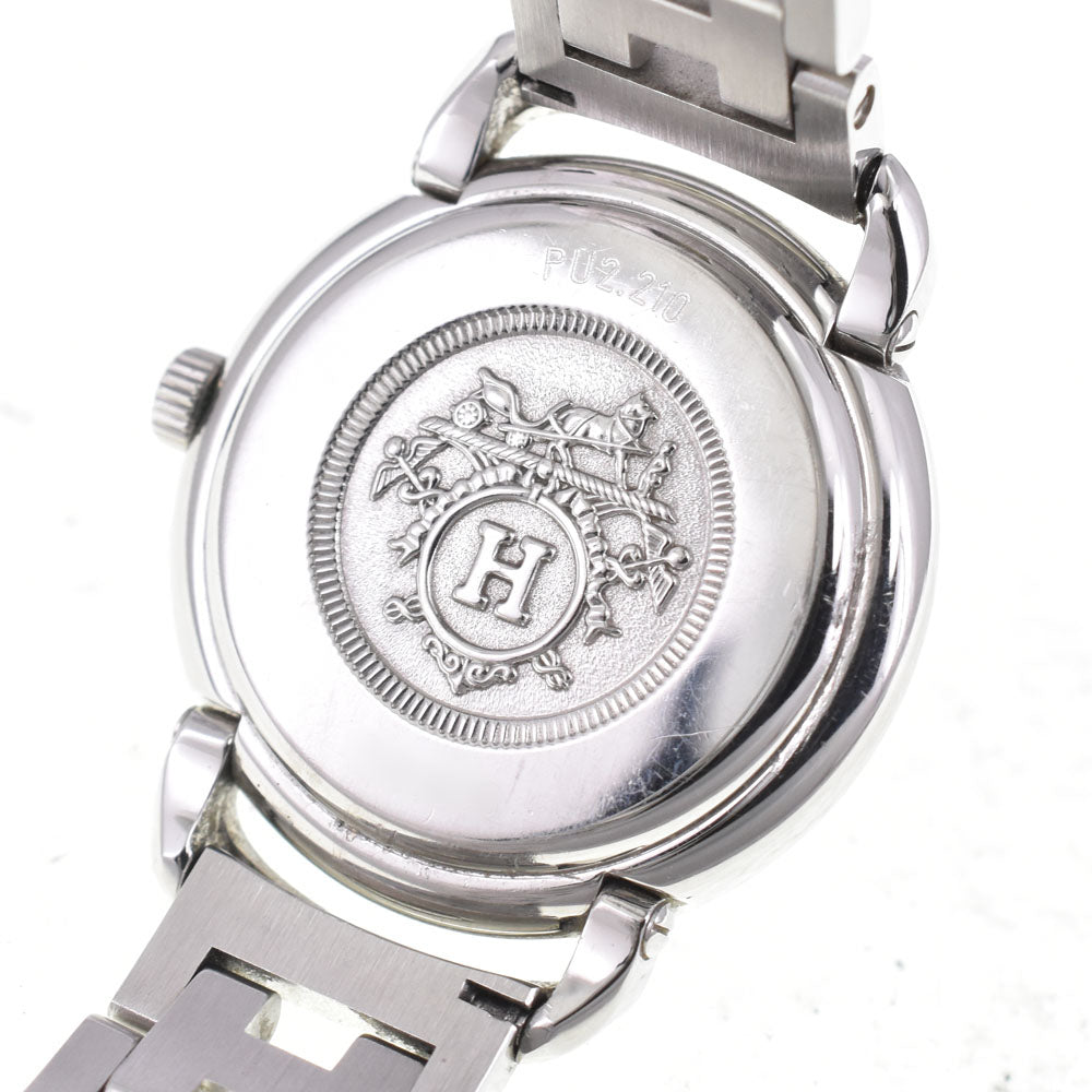 with paper HERMES Pullman PU2.210 D buckle white Dial Quartz Ladies
 Watch R#146095