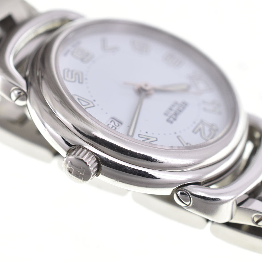 with paper HERMES Pullman PU2.210 D buckle white Dial Quartz Ladies
 Watch R#146095