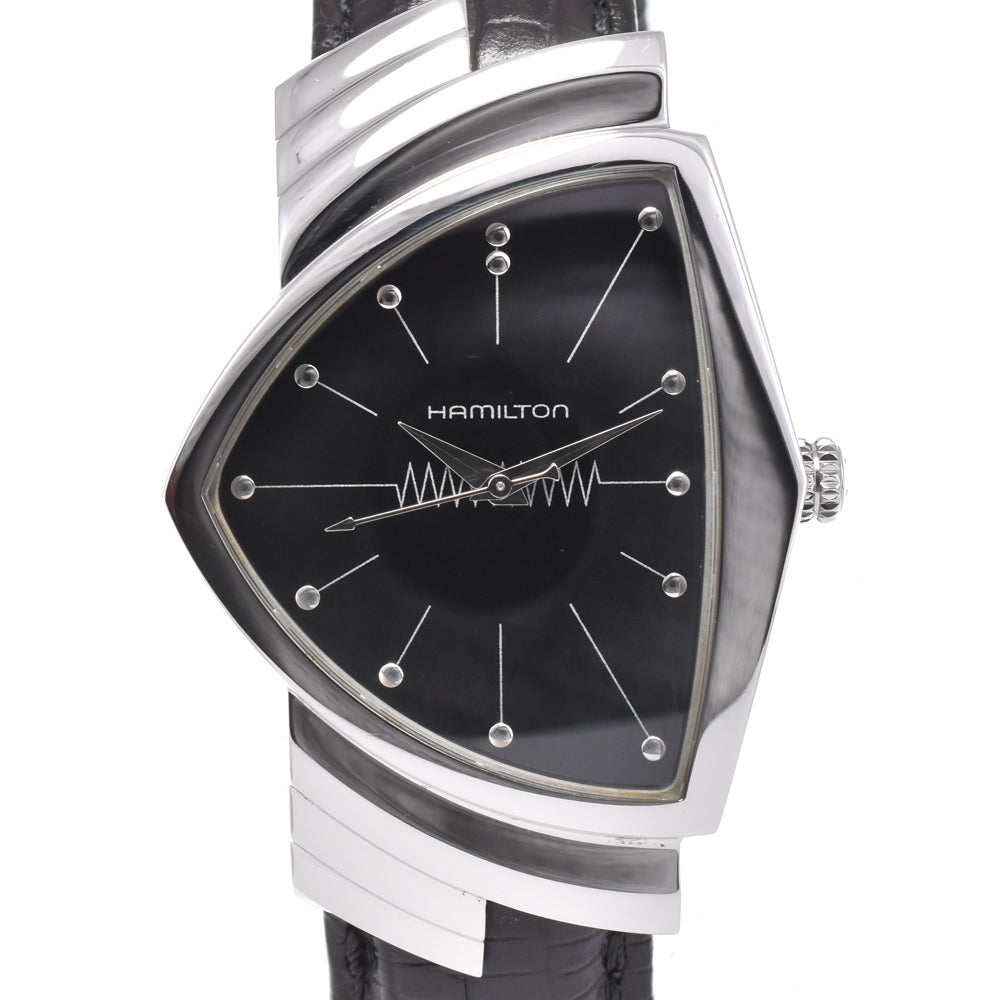 with paper HAMILTON Ventura H244112 black Dial Quartz Men's
 Watch A#146101