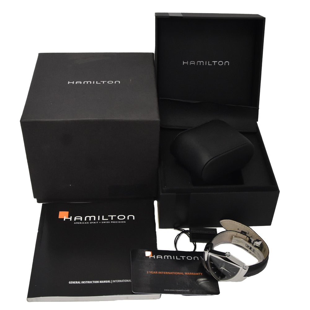 with paper HAMILTON Ventura H244112 black Dial Quartz Men's
 Watch A#146101