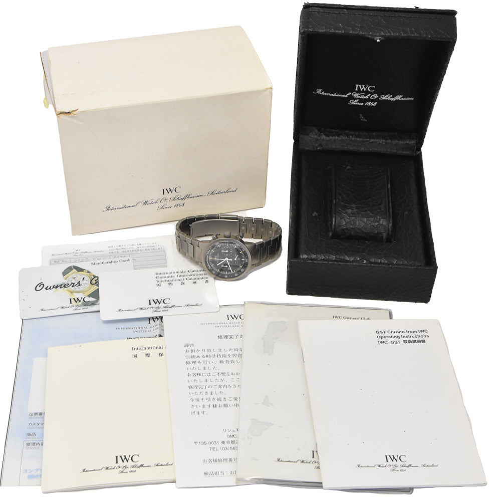 with paper IWC SCHAFFHAUSEN GST IW372701 Chronograph black Dial Quartz Men's
 Watch P#146106