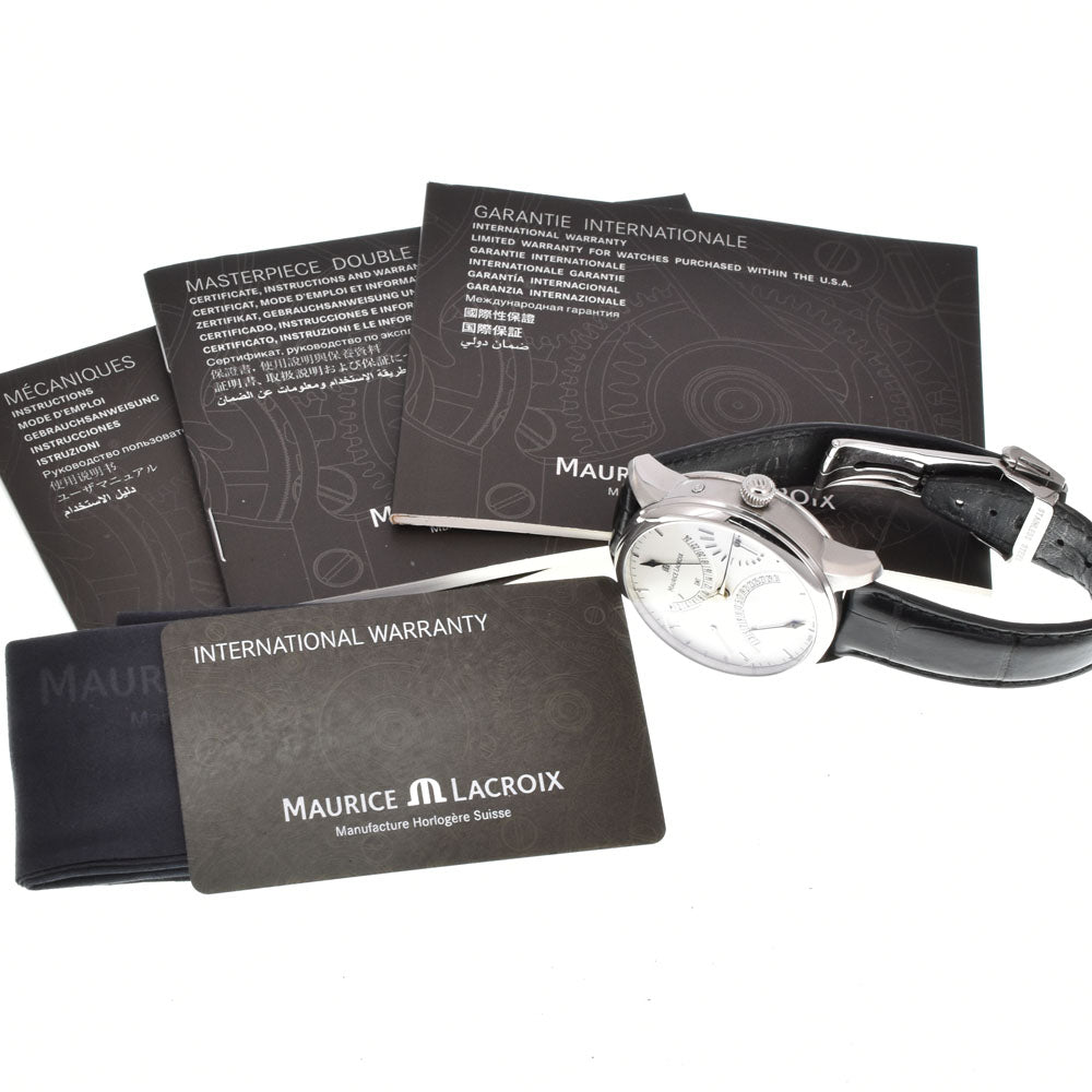 with paper MAURICE LACROIX Masterpiece Calendrée Retrograde MP6518-SS001-130 Silver Dial Automatic Men's
 Watch Q#146113