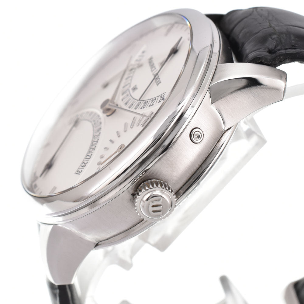 with paper MAURICE LACROIX Masterpiece Calendrée Retrograde MP6518-SS001-130 Silver Dial Automatic Men's
 Watch Q#146113