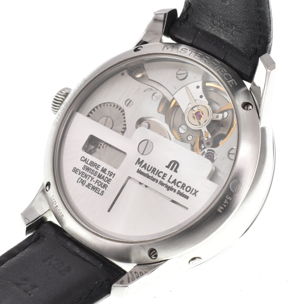 with paper MAURICE LACROIX Masterpiece Calendrée Retrograde MP6518-SS001-130 Silver Dial Automatic Men's
 Watch Q#146113
