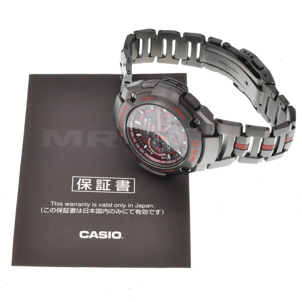 with paper CASIO G-SHOCK MRG-8100R-1AJR World limited 50 black Dial Radio Sync Solar Men's
 Watch Ｑ#146114