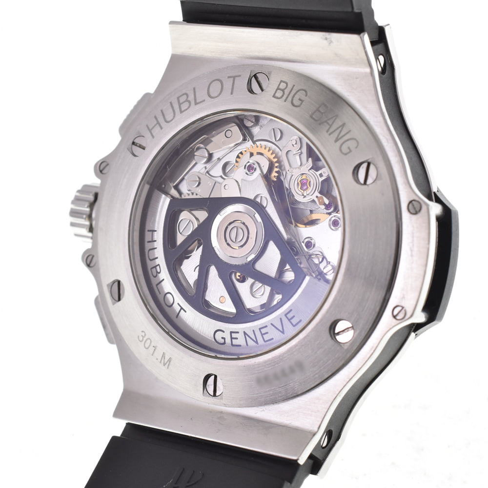 with paper HUBLOT Big bang steel 301.SX.130.RX black Dial Automatic Men's
 Watch D#146130