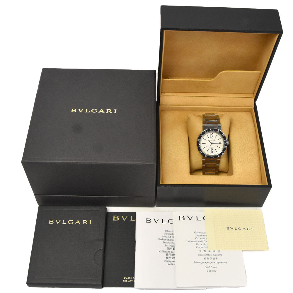 with paper BVLGARI Bvlgari Bvlgari BB38SS AUTO Date Silver Dial Automatic Men's
 Watch R#146145
