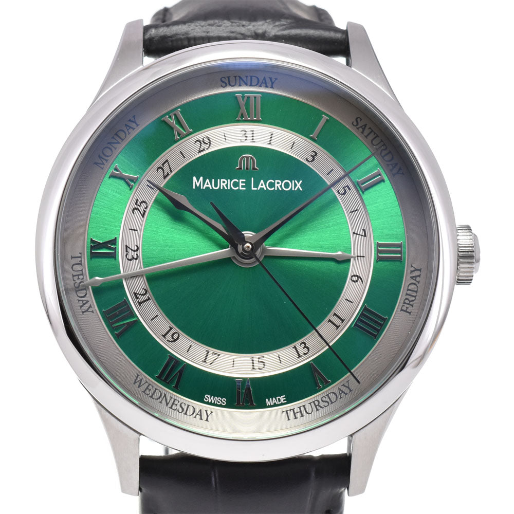 MAURICE LACROIX Masterpiece 5 hands MP6507-SS001-610-2 Day date green Dial Automatic Men's
 Watch P#146146