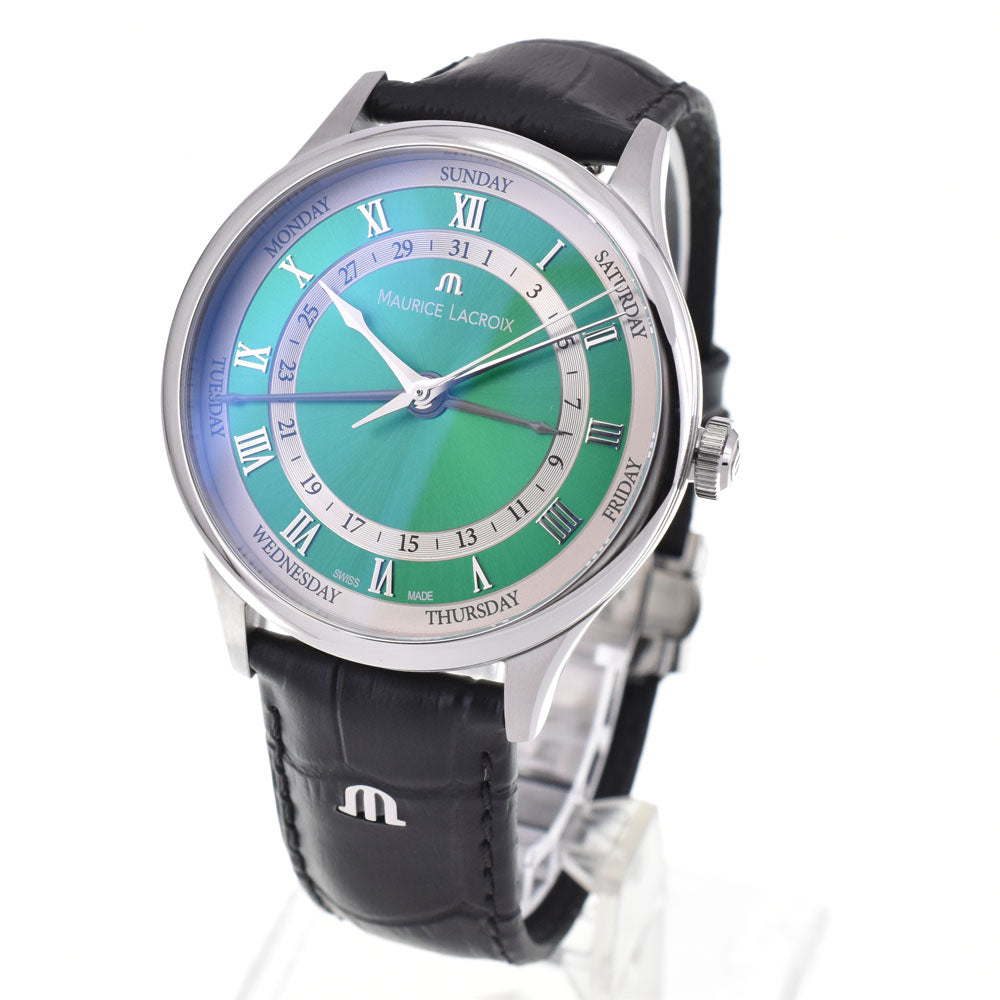 MAURICE LACROIX Masterpiece 5 hands MP6507-SS001-610-2 Day date green Dial Automatic Men's
 Watch P#146146