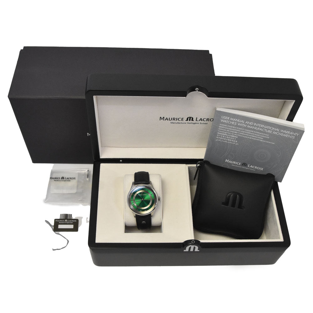 MAURICE LACROIX Masterpiece 5 hands MP6507-SS001-610-2 Day date green Dial Automatic Men's
 Watch P#146146
