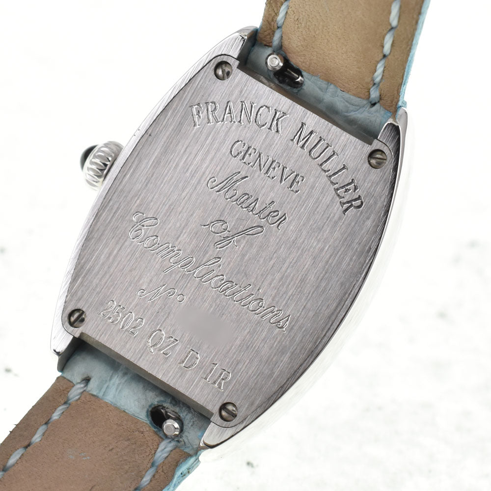 with paper FRANCK MULLER Tonookabex 2502QZD1R Diamond Bezel Light blue Dial Quartz Ladies
 Watch Q#146152
