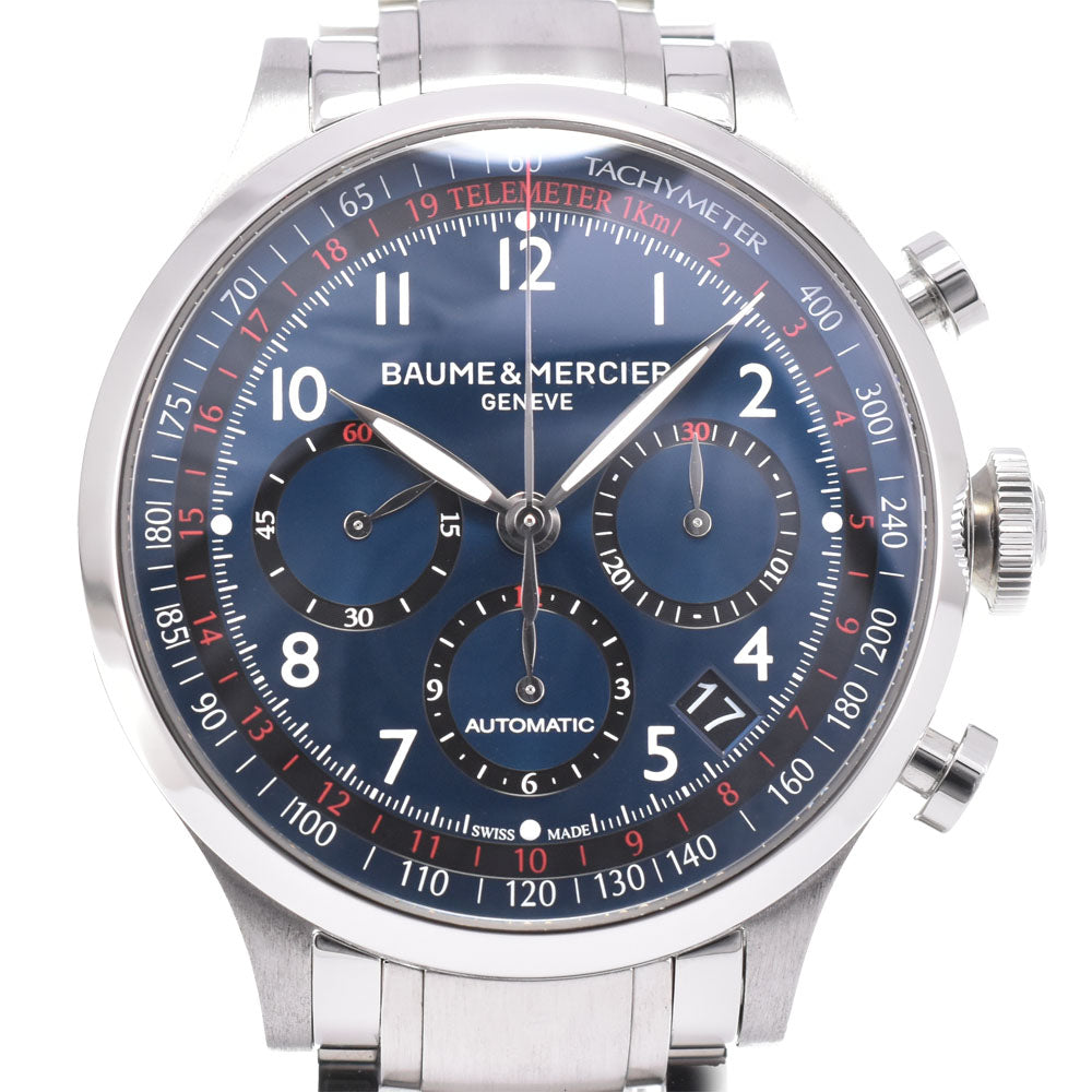 with paper Baume & Mercier Kay Platn M0A10066 Chronograph blue Dial Automatic Men's
 Watch R#146155