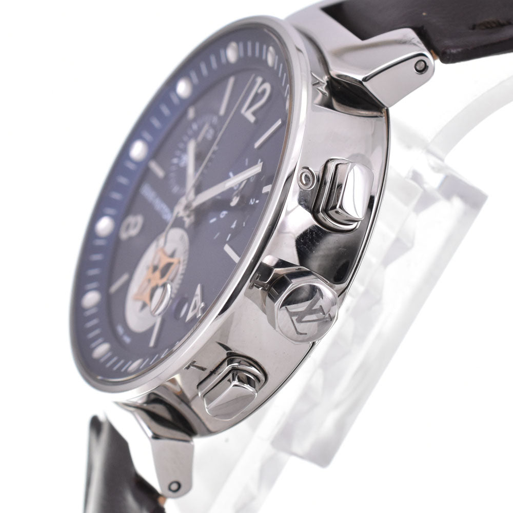 LOUIS VUITTON Tambourg Date QA032 Chronograph blue Dial Quartz Men's
 Watch P#146166
