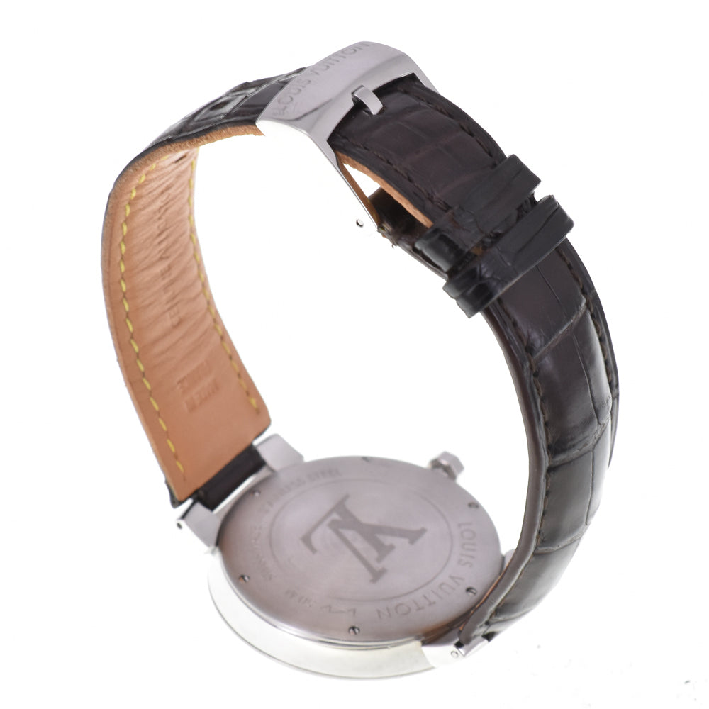 with paper LOUIS VUITTON Tambour slim Q1D07 black Dial Quartz Men's
 Watch P#146168