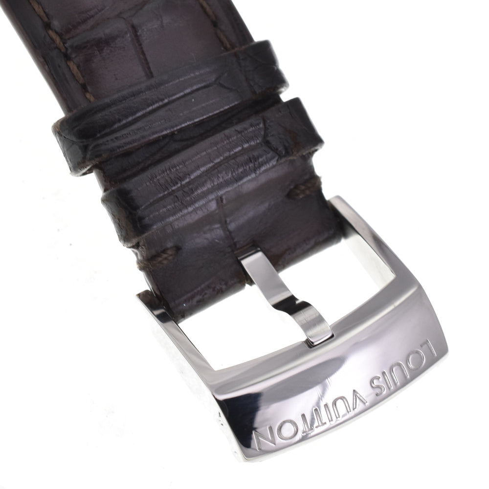 with paper LOUIS VUITTON Tambour slim Q1D07 black Dial Quartz Men's
 Watch P#146168