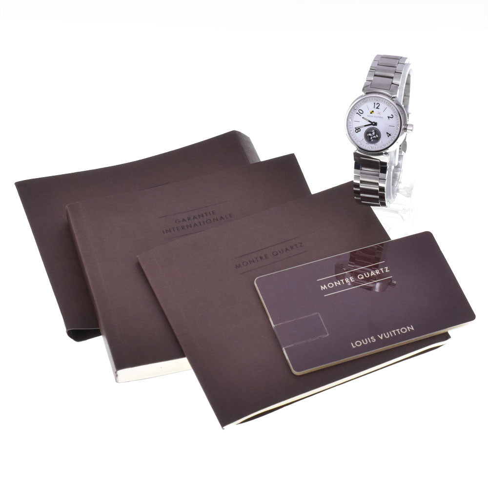 with paper LOUIS VUITTON Lovely cup Q12M0 12P diamond White shell Dial Quartz Ladies
 Watch □#146169