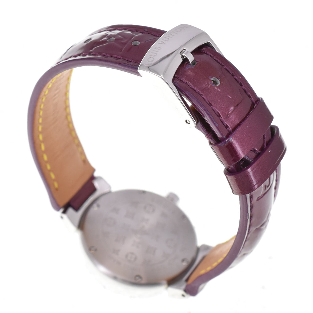 LOUIS VUITTON Tambour Q1214 Ruby / Diamond Silver Dial Quartz Ladies
 Watch P#146170