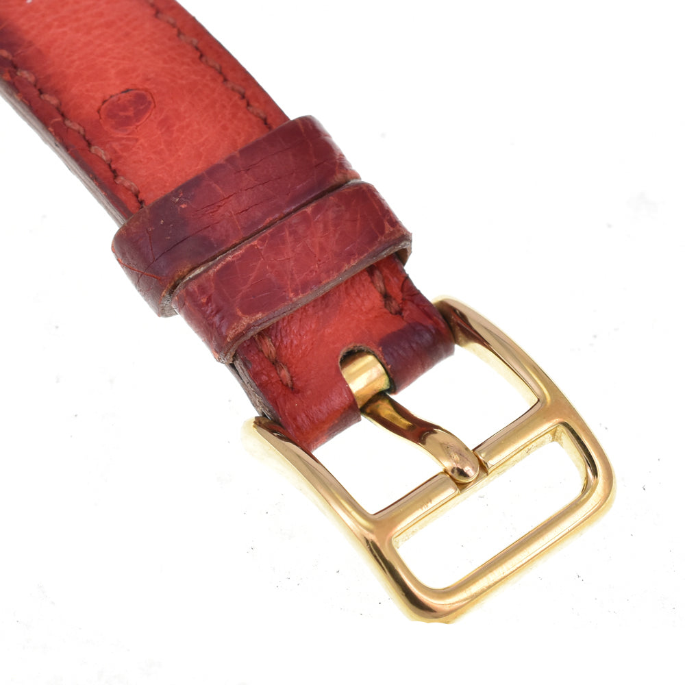 HERMES Kelly watch Gold Plated / Leather white Dial Quartz Ladies
 Watch P#146173