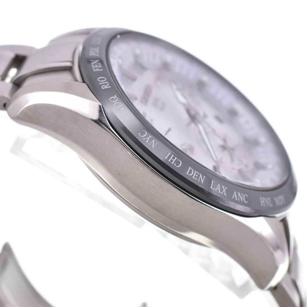 with paper SEIKO Astron 8X53-0AB0/SBXB047 Dual time Silver Dial GPS Solar Men's
 Watch R#146189