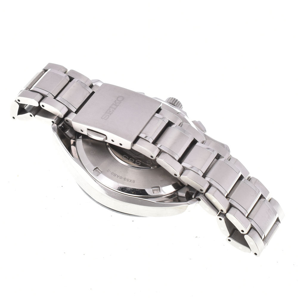 with paper SEIKO Astron 8X53-0AB0/SBXB047 Dual time Silver Dial GPS Solar Men's
 Watch R#146189