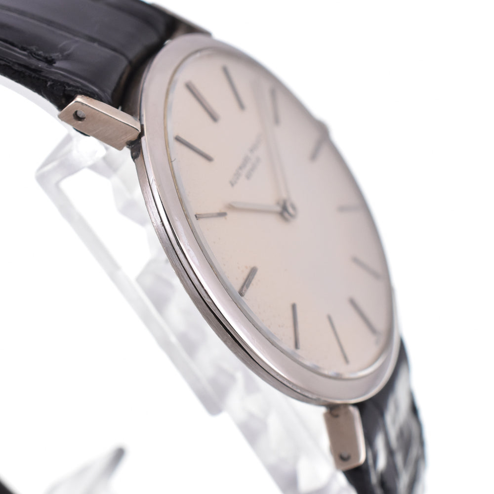 AUDEMARS PIGUET K18WG/Leather Cal.K2001 Silver Dial Hand Winding Men's
 Watch P#146195