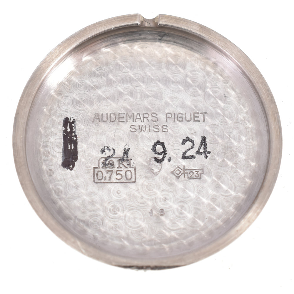 AUDEMARS PIGUET K18WG/Leather Cal.K2001 Silver Dial Hand Winding Men's
 Watch P#146195